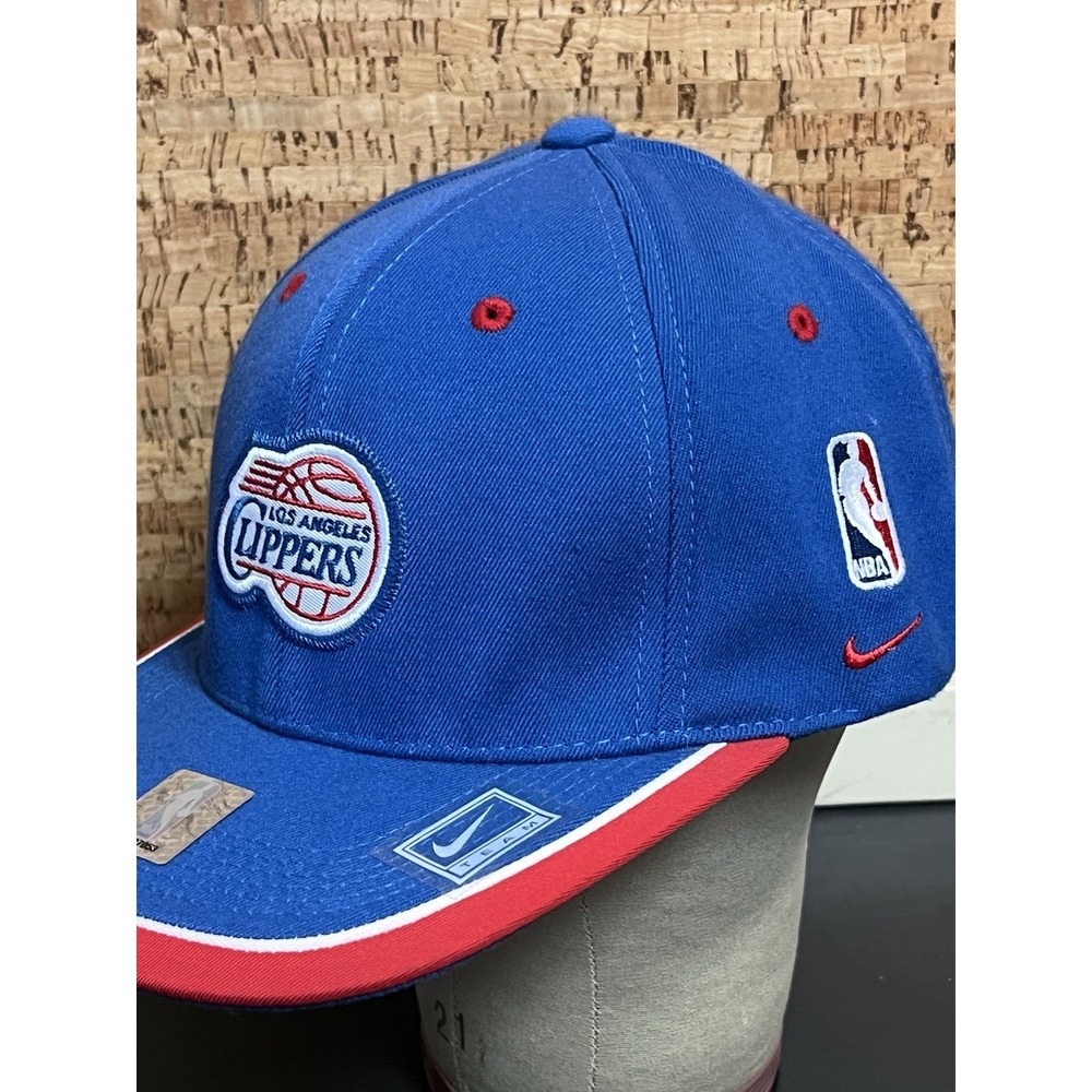 Vintage Los Angeles Clippers Nike Team Wool Blue & Red/White Flexfit M/L Hat Cap
